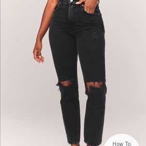 Abercrombie Curve Love 90’s Ultra High Rise Straight Jeans
